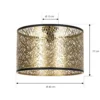 Plafón Lindby Yonah, dorado, metal, Ø 40 cm, E27