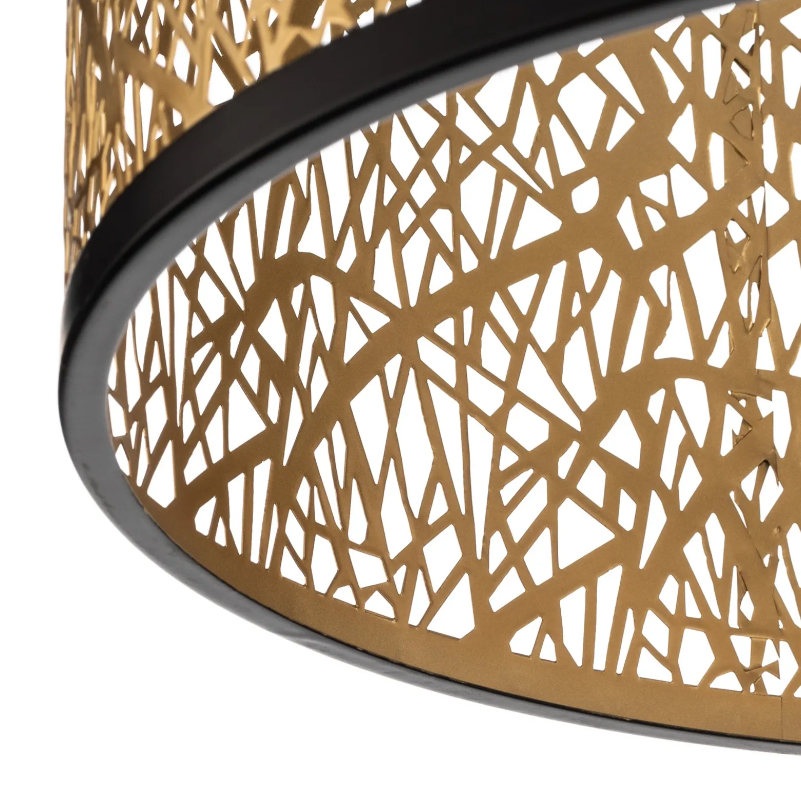 Plafón Lindby Yonah, dorado, metal, Ø 40 cm, E27