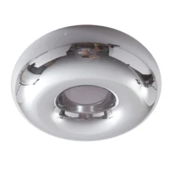 Plafón Lindby Zehra, Ø 28 cm, gris ahumado, cristal