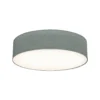 Plafón Litora, gris, Ø 38 cm, textil, E27