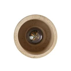 Plafón Lucande Carlotta, Ø 12 cm, beige, hormigón, E27