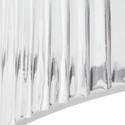 Plafón Lucande Meritt, cromada/transparente, Ø 40 cm, cristal