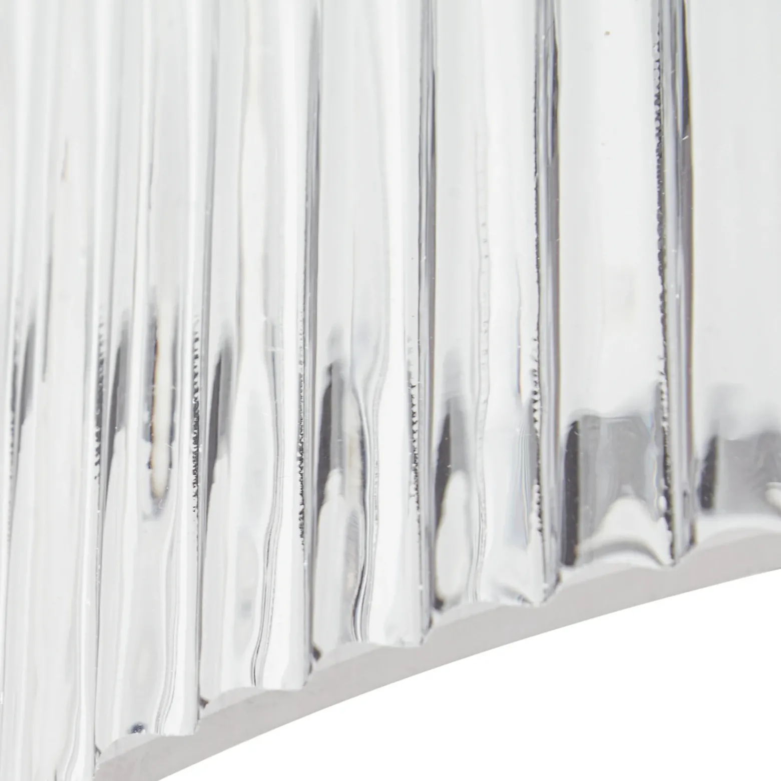Plafón Lucande Meritt, cromada/transparente, Ø 40 cm, cristal