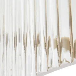 Plafón Lucande Meritt, latón/transparente, Ø 40 cm, cristal