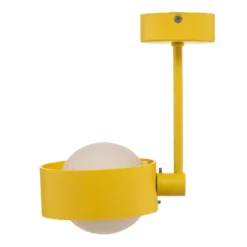 Plafón Mado de acero, amarillo, 1 luz