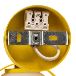Plafón Mado de acero, amarillo, 1 luz