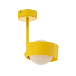 Plafón Mado de acero, amarillo, 1 luz