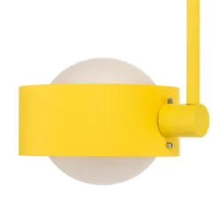 Plafón Mado de acero, amarillo, 2 luces