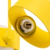 Plafón Mado de acero, amarillo, 2 luces