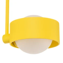 Plafón Mado de acero, amarillo, 2 luces