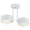 Plafón Mado de acero, blanco, 2 luces