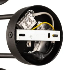 Plafón Mado de acero, negro, 2 luces