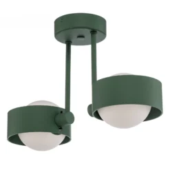 Plafón Mado, 2 luces, verde