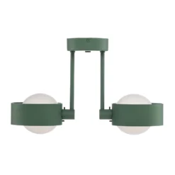 Plafón Mado, 2 luces, verde