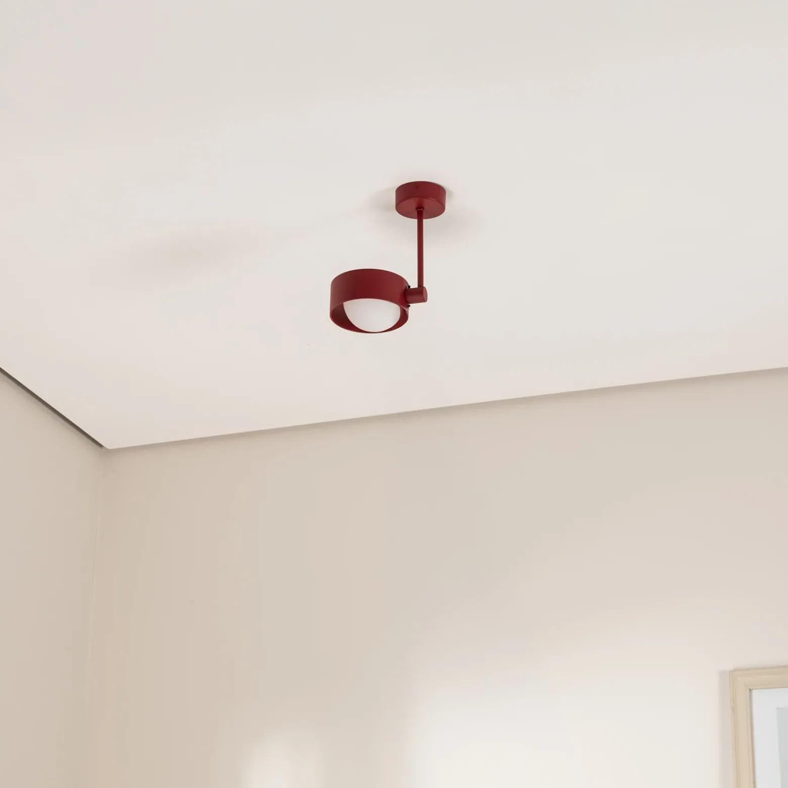 Plafón Mado, 1 luz, rojo