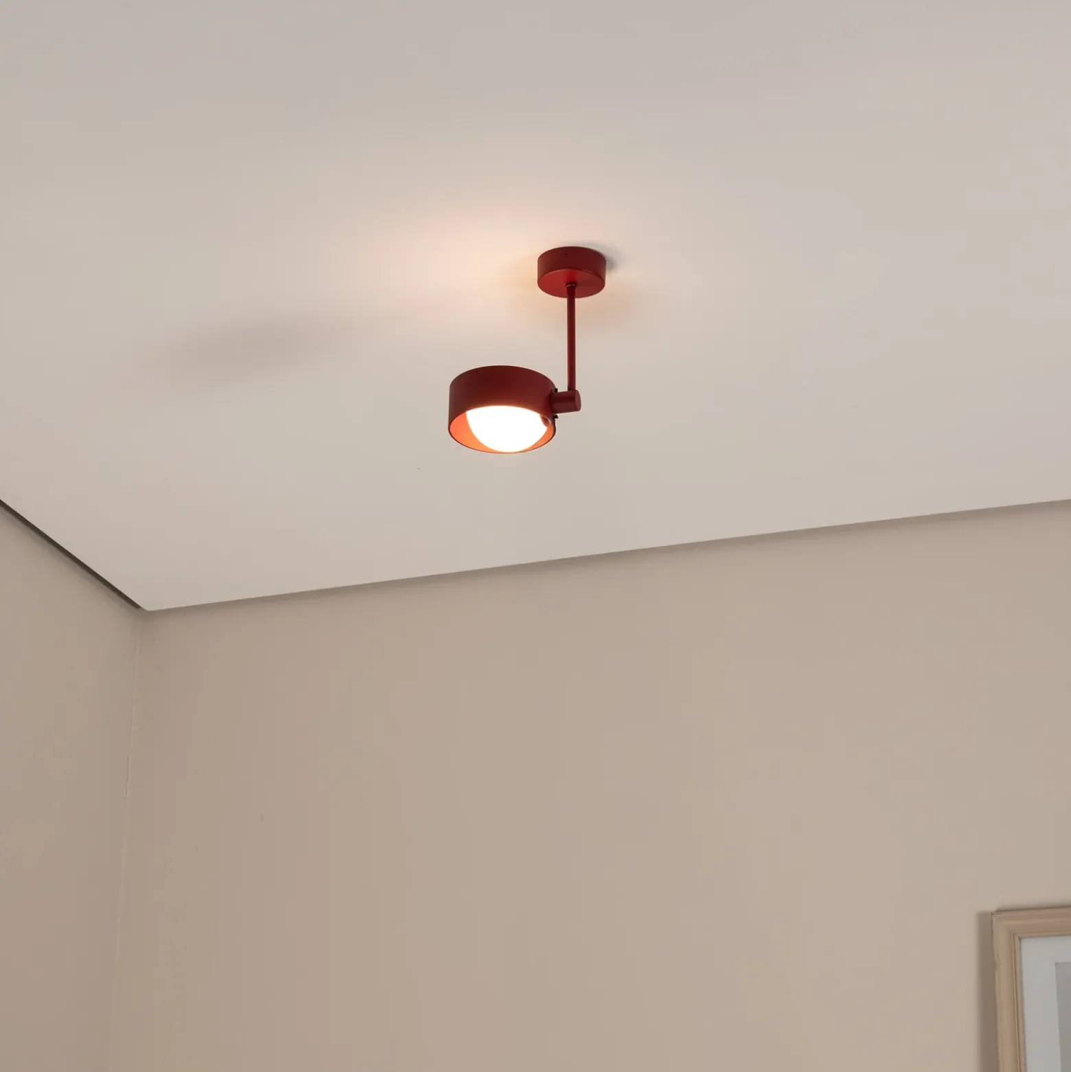 Plafón Mado, 1 luz, rojo