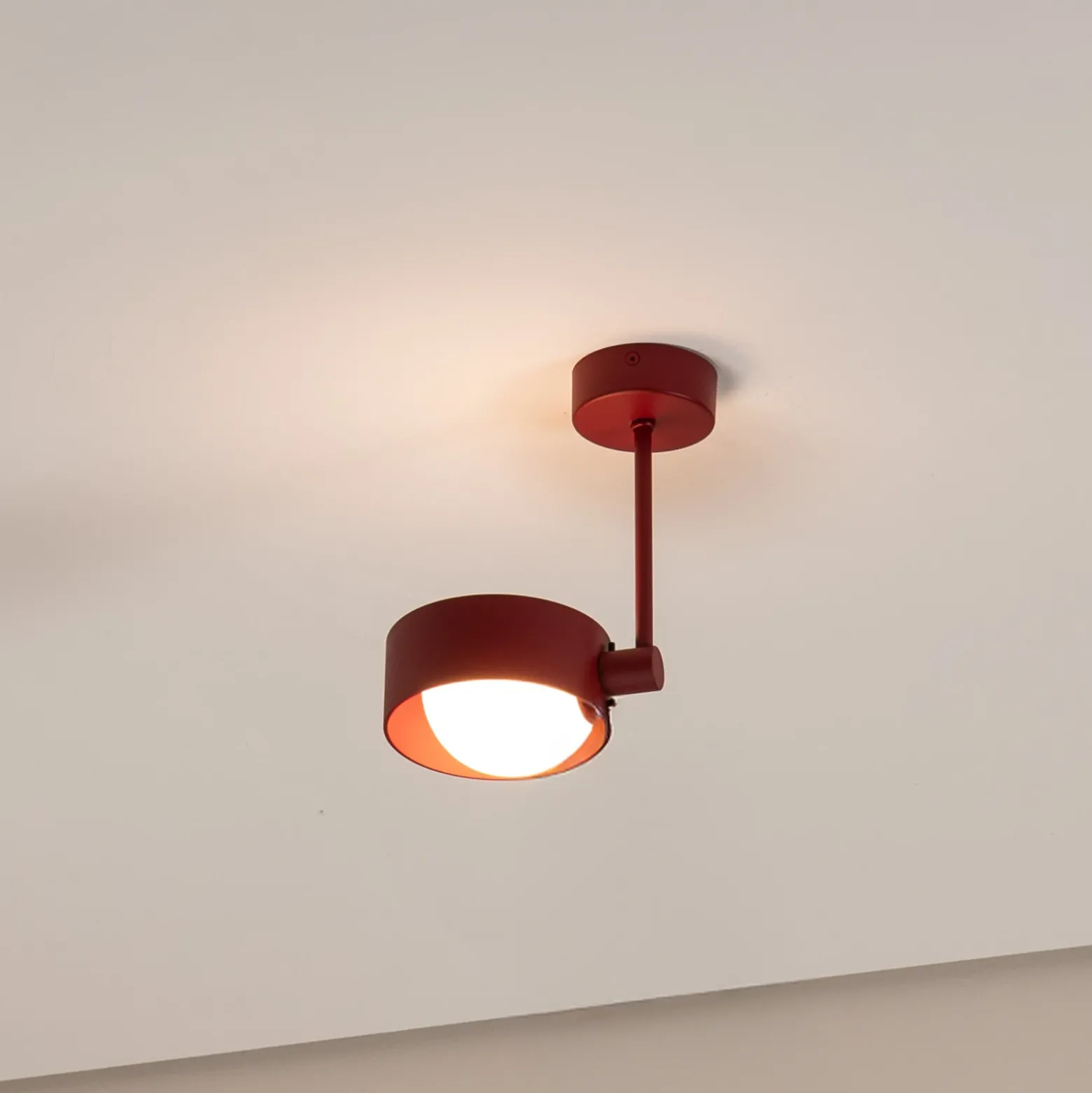 Plafón Mado, 1 luz, rojo