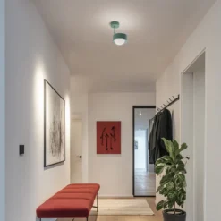 Plafón Mado, 1 luz, verde