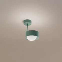 Plafón Mado, 1 luz, verde