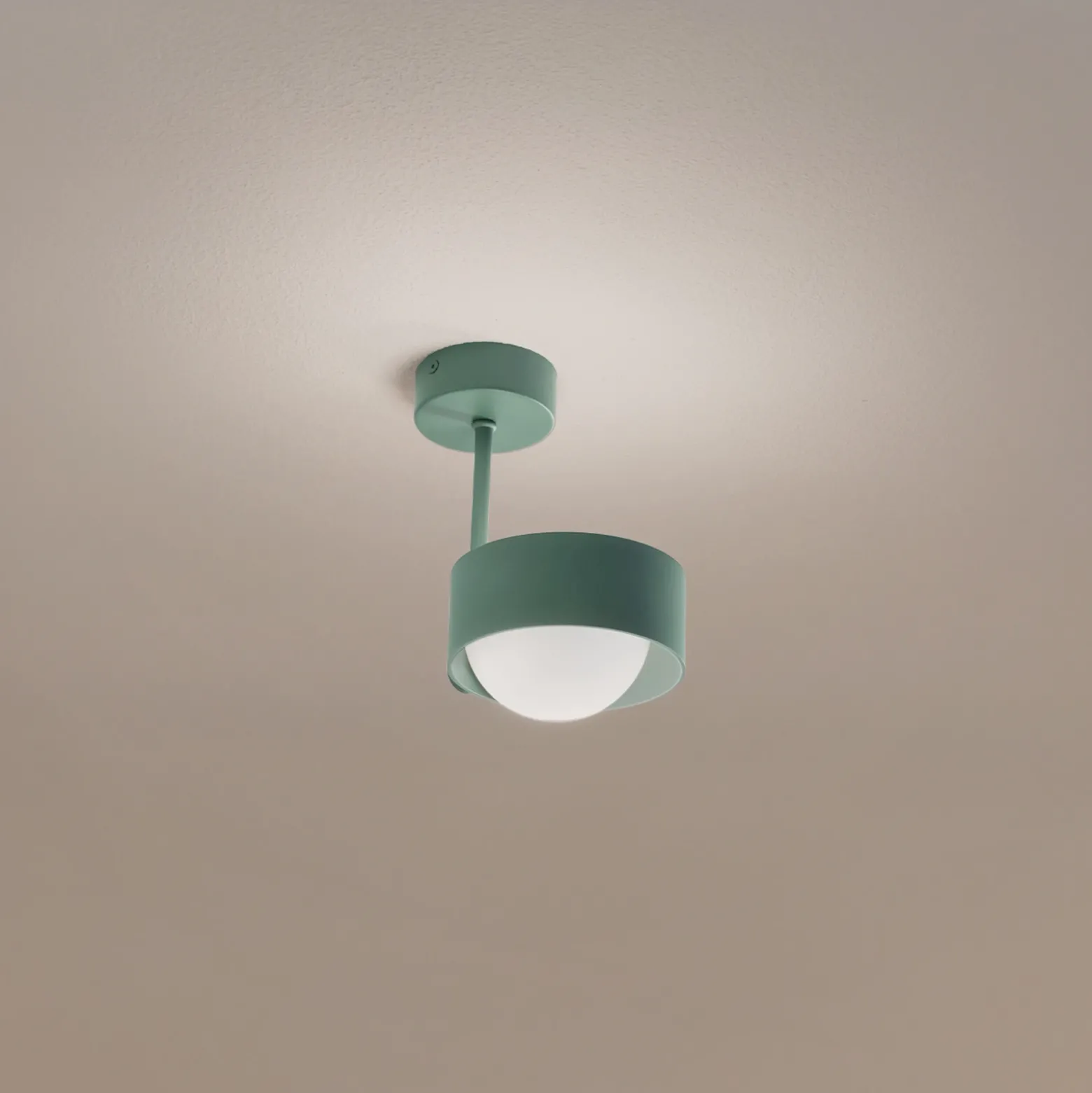 Plafón Mado, 1 luz, verde