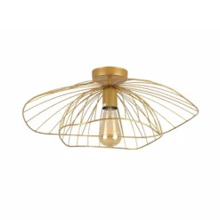 Plafón Mantar, color dorado, Ø 52 cm, metal, E27