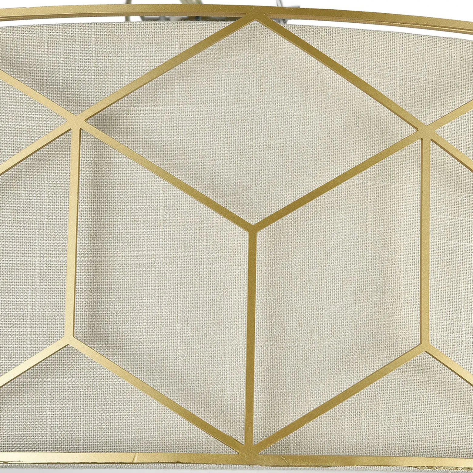 Plafón Maytoni Messina, Ø 57 cm, beige, lino