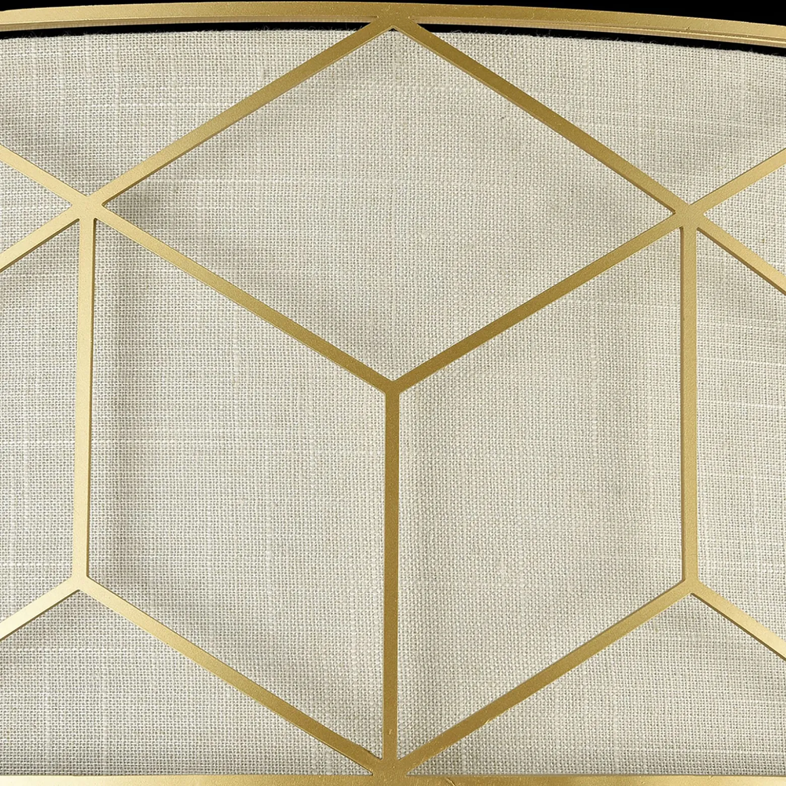 Plafón Maytoni Messina, Ø 57 cm, beige, lino