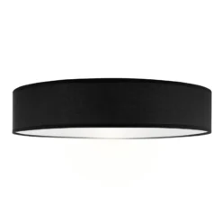 Plafón Mia, negro, Ø 60 cm