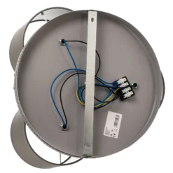 Plafón Mis, gris con oso de madera, 3 luces