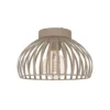 Plafón Mogano 3, beige, Ø 28 cm, metal, E27