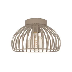 Plafón Mogano 3, beige, Ø 28 cm, metal, E27