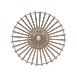 Plafón Mogano 3, beige, Ø 28 cm, metal, E27