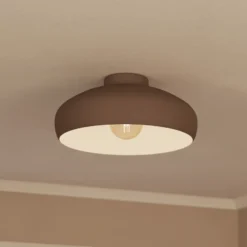 Plafón Mogano, Ø40cm, marrón café