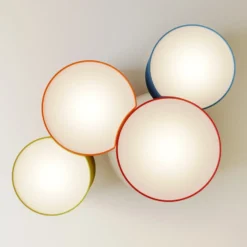 Plafón Mona 4 luces, multicolor