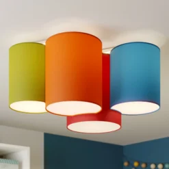 Plafón Mona 4 luces, multicolor