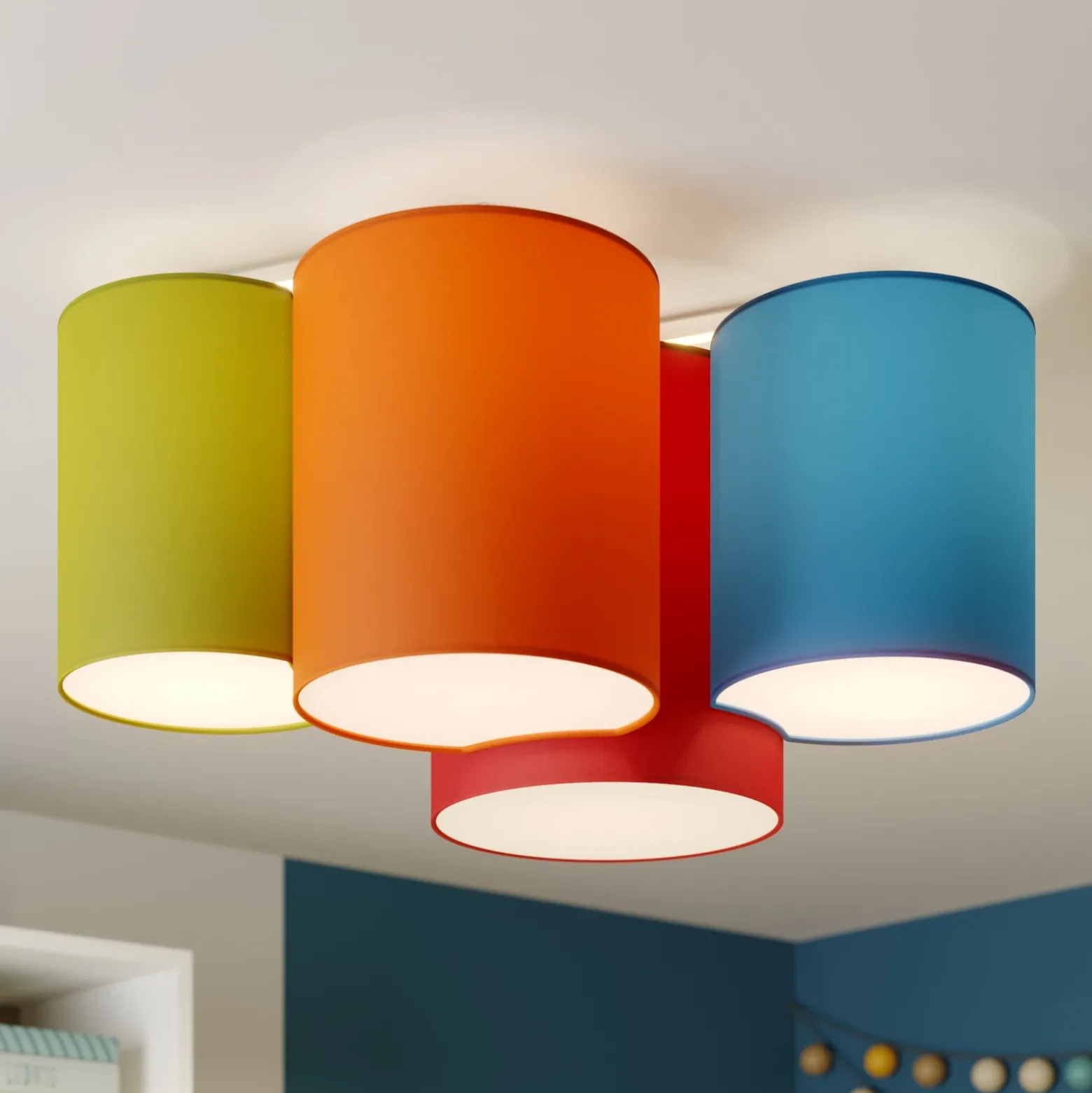 Plafón Mona 4 luces, multicolor