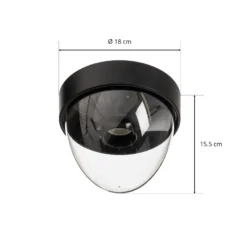 Plafón Nook con pantalla transparente, negro
