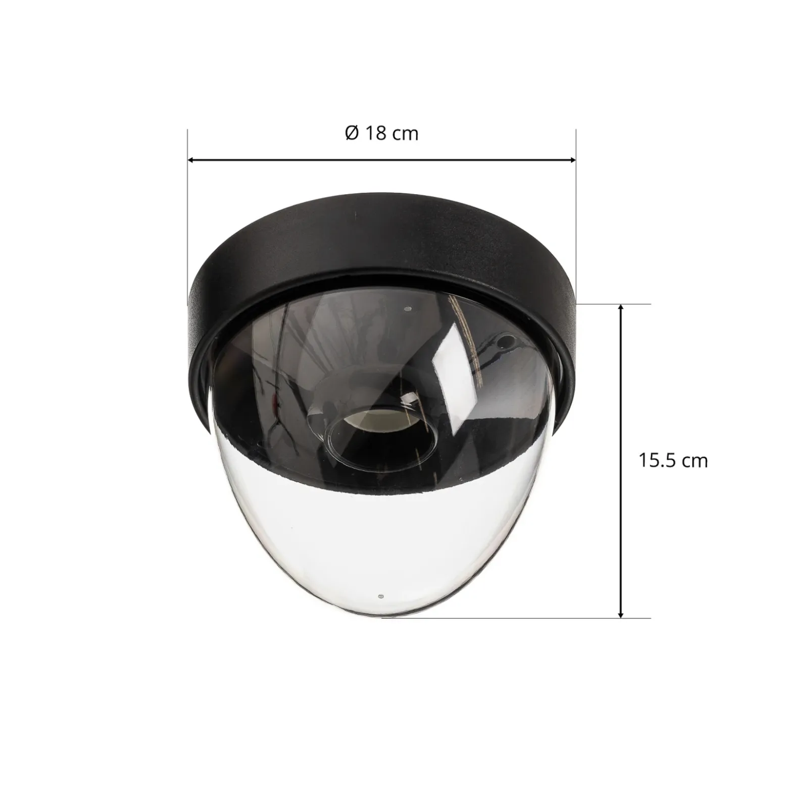 Plafón Nook con pantalla transparente, negro