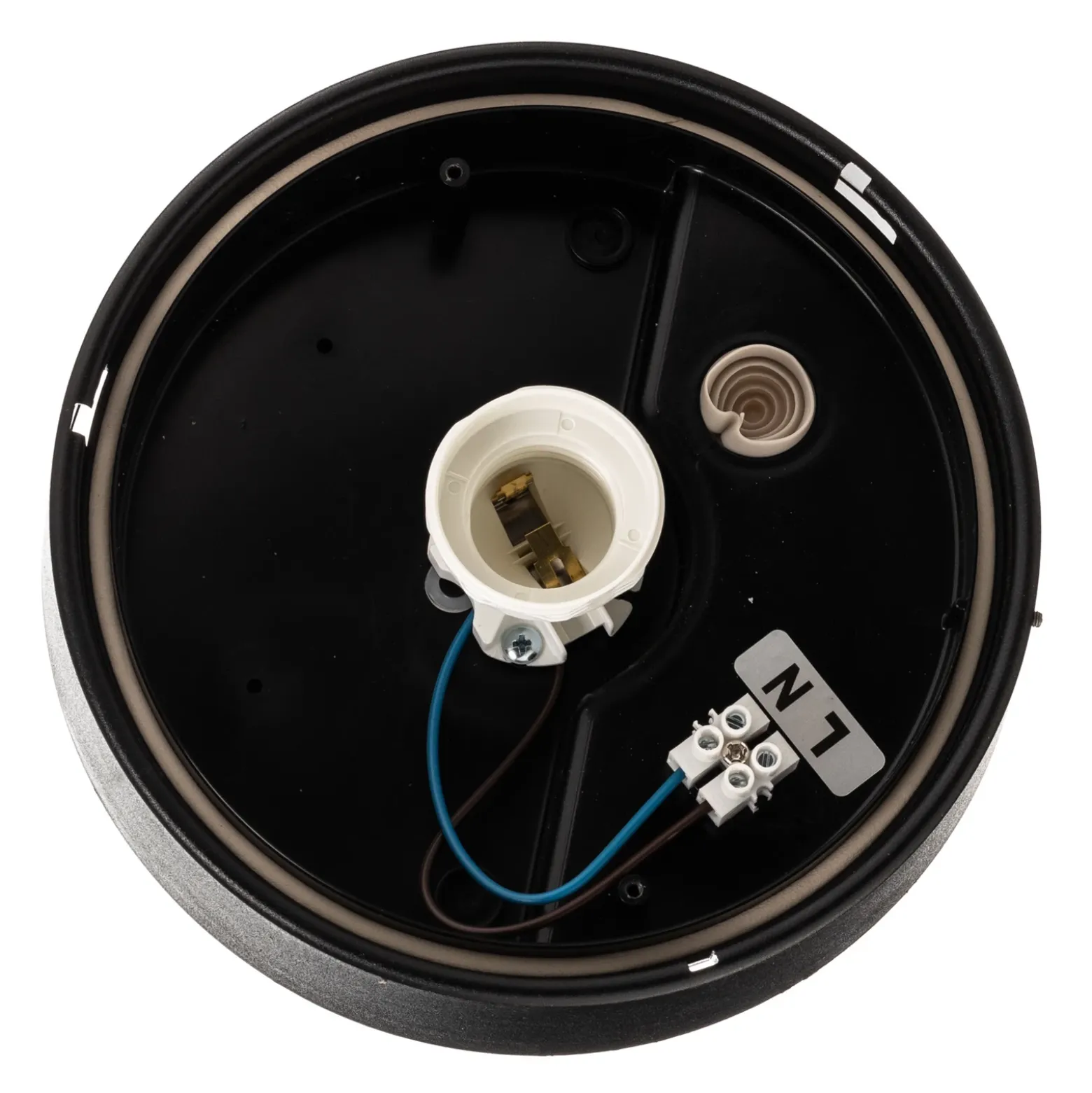 Plafón Nook con pantalla transparente, negro