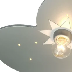 Plafón Nube, titanio, 5 luces, 20 puntos LED