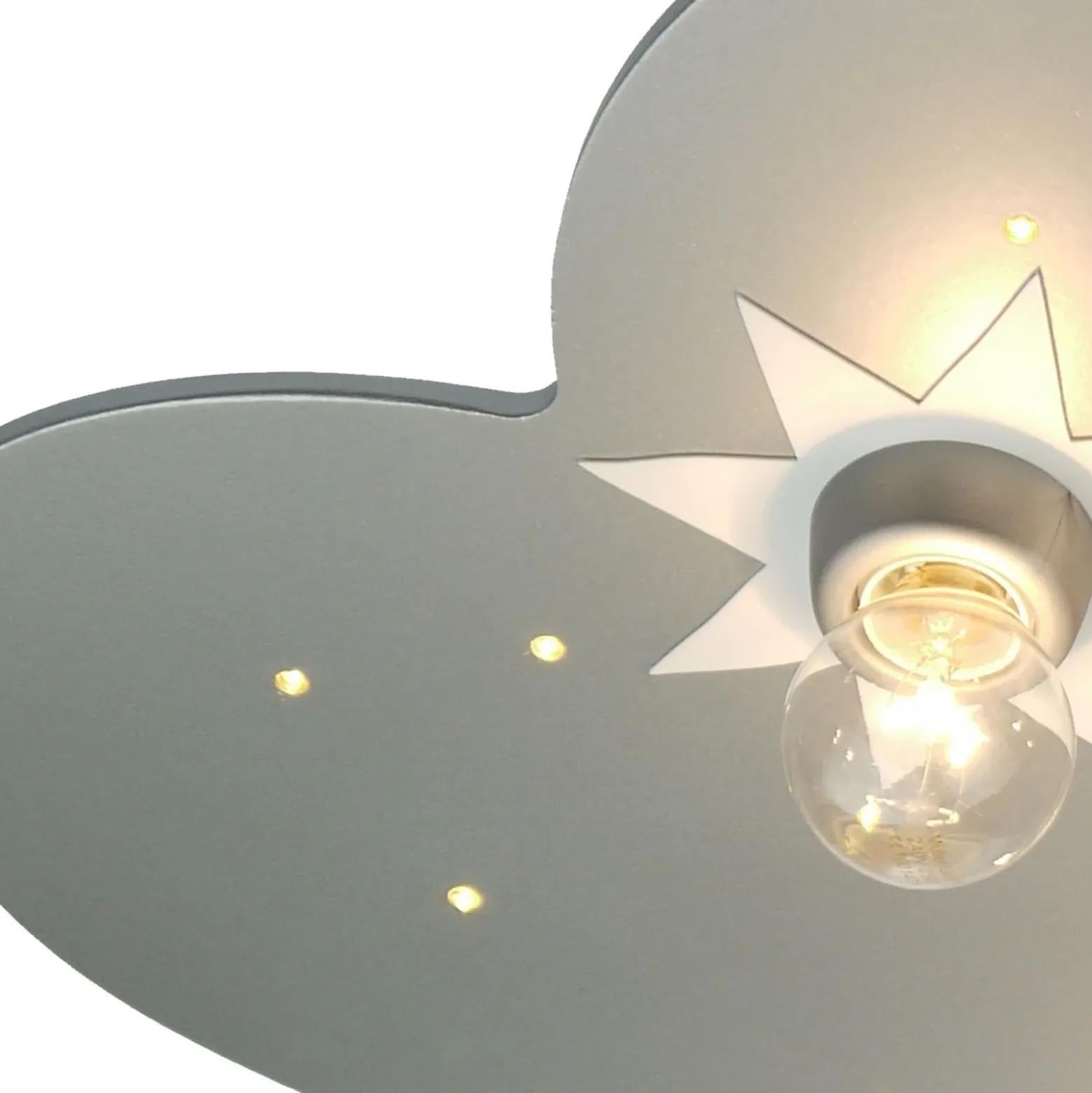 Plafón Nube, titanio, 5 luces, 20 puntos LED