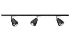 Plafón Nuura Anoli Foco Track 3 negra, metal