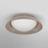 Plafón ORBIS Milan de OSRAM, madera, Ø 31 cm, metal/vidrio