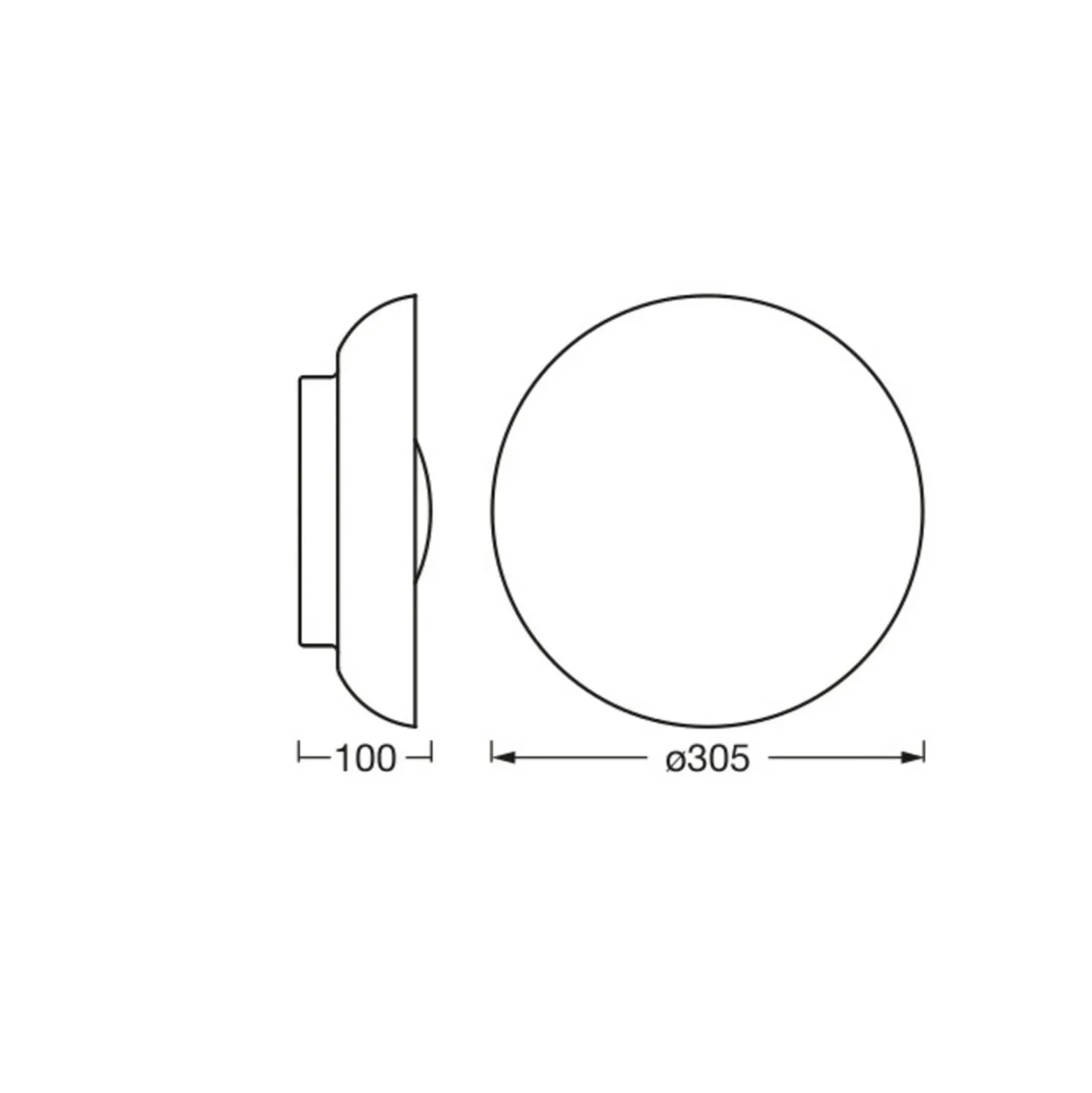 Plafón ORBIS Milan de OSRAM, madera, Ø 31 cm, metal/vidrio