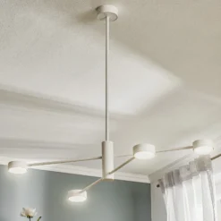 Plafón Orbit IV, blanco, 4 luces