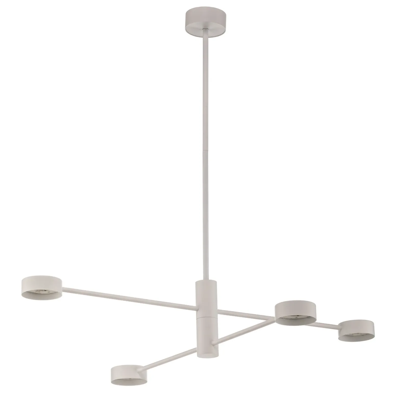 Plafón Orbit IV, blanco, 4 luces