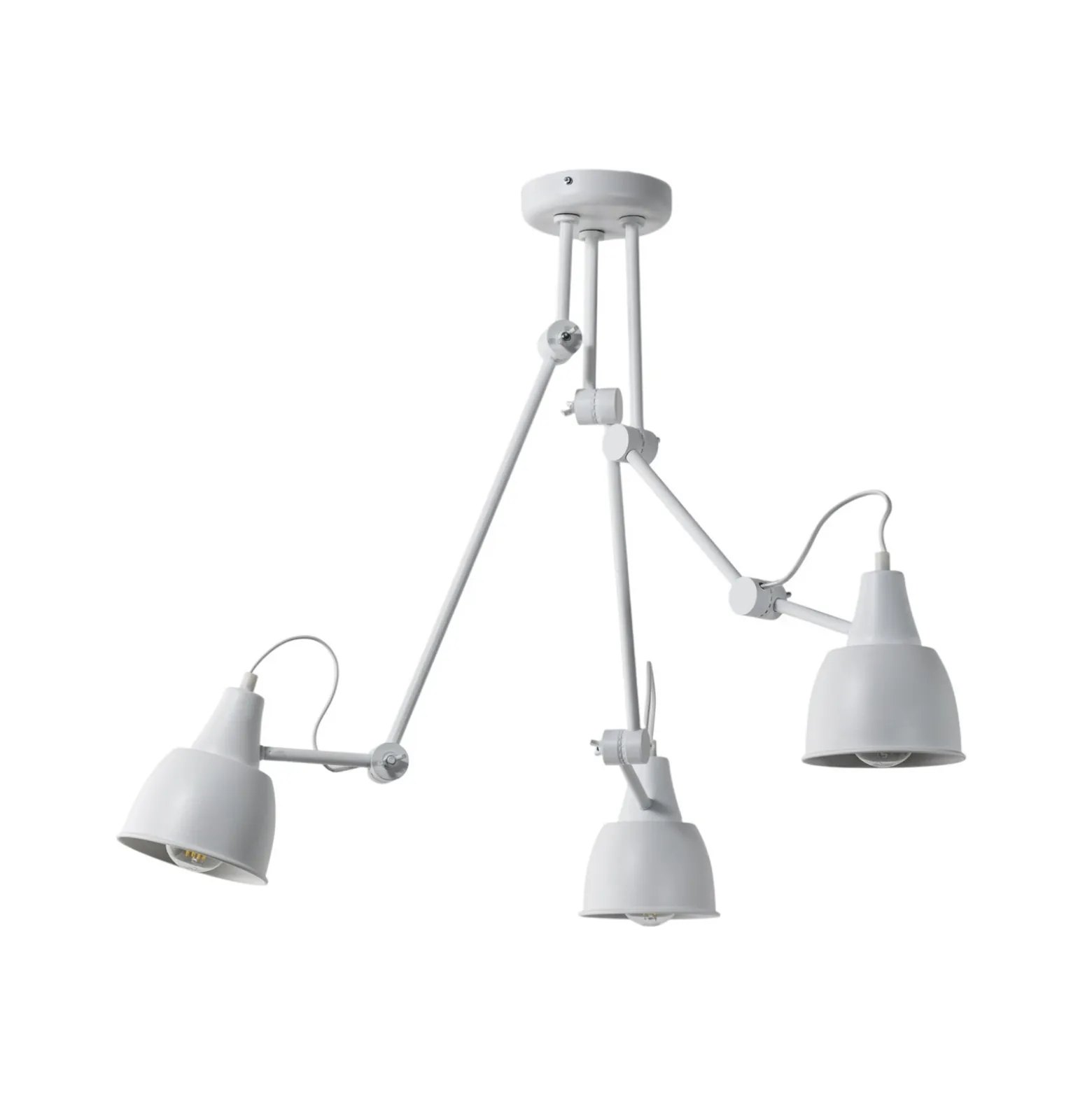 Plafón 814, orientable, de 3 luces, blanco