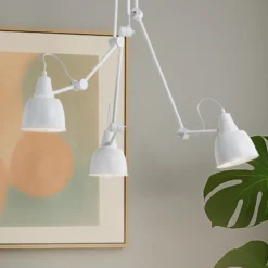 Plafón 814, orientable, de 3 luces, blanco