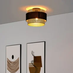 Plafón OSRAM Decor Hornet, 1 luz, negro/dorado