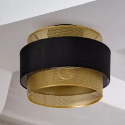 Plafón OSRAM Decor Hornet, 1 luz, negro/dorado